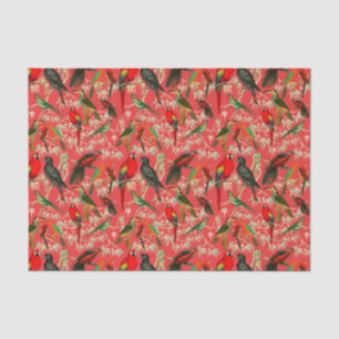 Vintage birds tissue paper