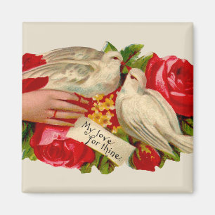 Vintage Birds Victorian Love Dove Classic Art Magnet