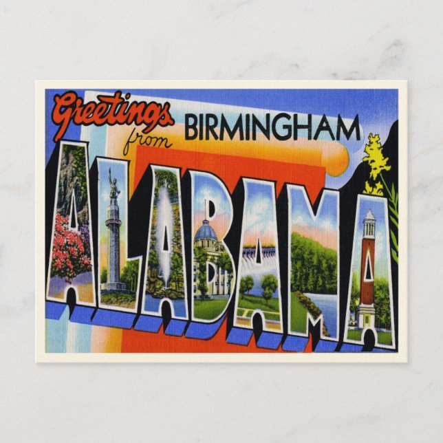 Vintage Birmingham Alabama Announcement Postcard (Front)