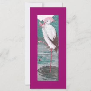 Vintage Birth Announcement with Stork