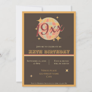 Vintage birth year birthday party Invitation