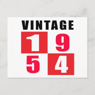 Vintage Birthday 1954 Postcard