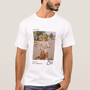 Vintage Birthday Any Age Personalised Photo T-Shirt
