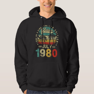 Vintage Birthday Awesome Since July 1980 Hoodie
