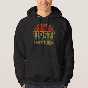 Vintage Birthday Decoration April 1957 Hoodie