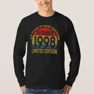 Vintage Birthday Decoration December 1998 T-Shirt