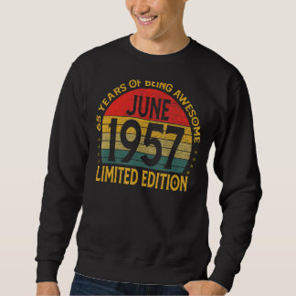 Vintage  Birthday Decoration June 1957 Sweatshirt