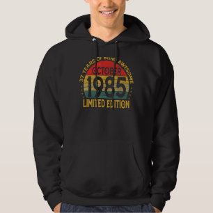 Vintage Birthday Decoration October 1985 Hoodie