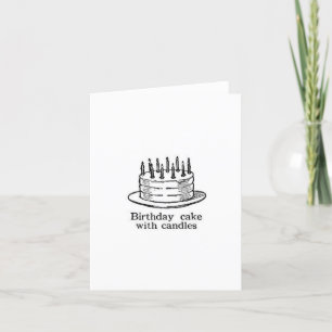 Vintage Birthday Drawing  Thank You Card