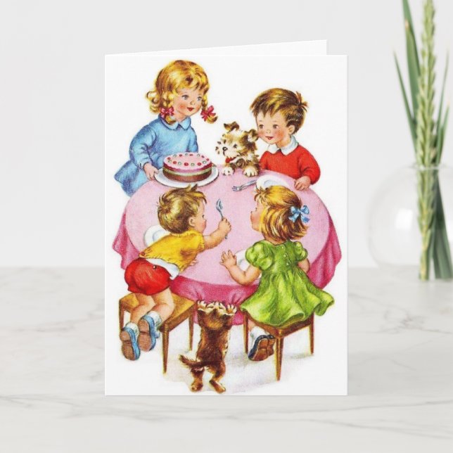 Vintage Birthday Greeting Card (Front)