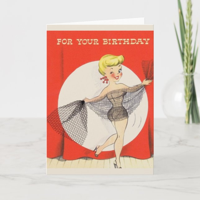 Vintage Birthday Greeting Card (Front)