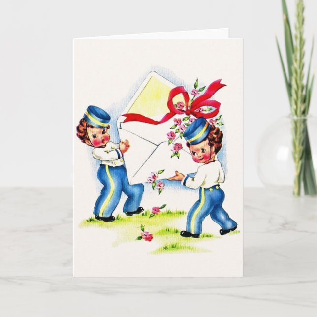 Vintage Birthday Greeting Card (Front)