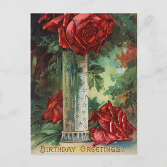 Vintage Birthday Greeting Postcard (Front)