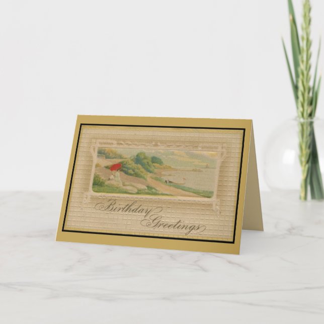 Vintage birthday greetings card (Front)