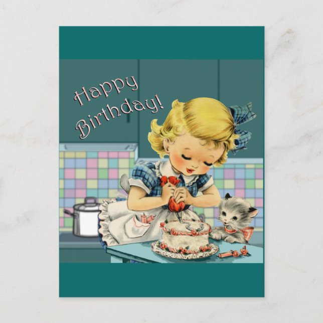 Vintage Birthday   Postcard (Front)