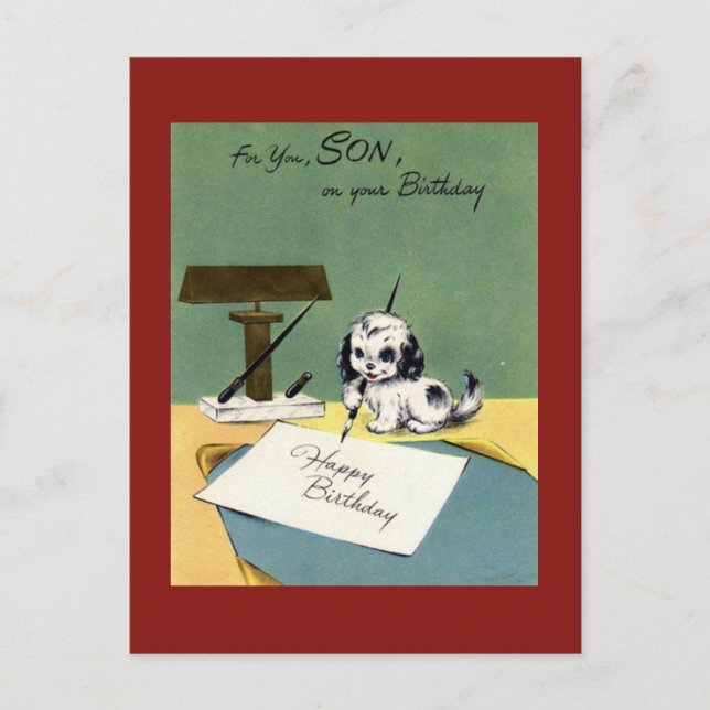 Vintage Birthday Postcard (Front)