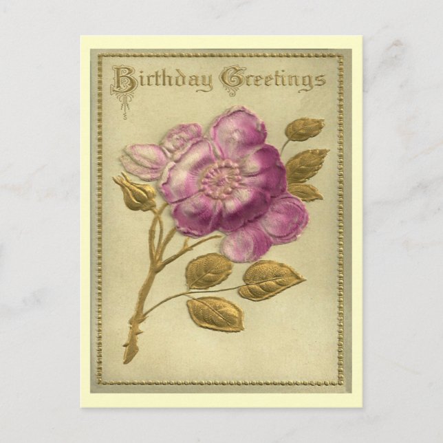 Vintage Birthday Postcard (Front)