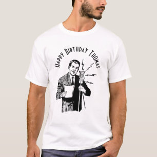 Vintage Birthday Radio Announcer T-Shirt