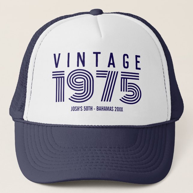 Vintage Birthday Trucker Hat (Front)