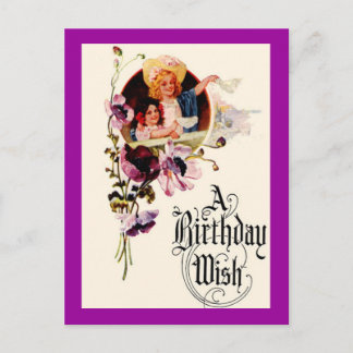Vintage Birthday Wish Card