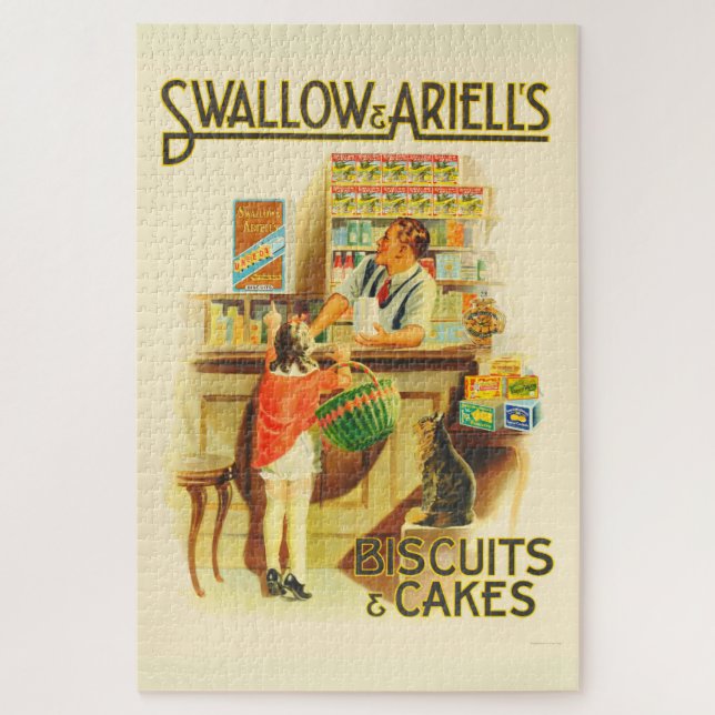 Vintage Biscuit Advertising Poster Jigsaw Puzzle (Vertical)
