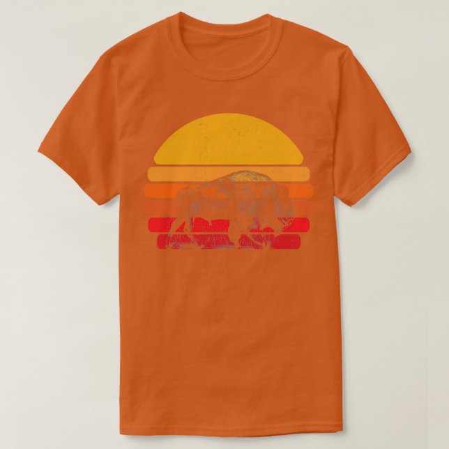 Vintage Bison Hunting Hunter Retro 2 T-Shirt (Design Front)