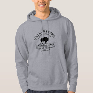 Vintage Bison Yellowstone National Park Hoodie