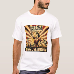 Vintage Bitcoin BTC Propaganda Crypto Design T-Shirt