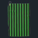 Vintage Black and Forest Green Classic Striped Golf Towel<br><div class="desc">Vintage Black and Forest Green Classic Striped</div>