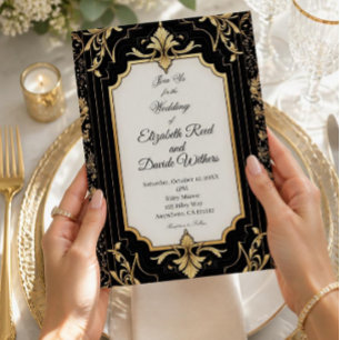 Vintage black and Gold Art Deco Wedding