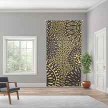 Vintage Black and Gold Ethnic Floral Pattern