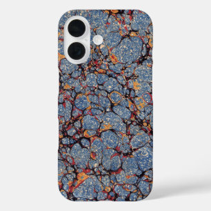 Vintage Black and Gold Marbled Paper iPhone 16 Case