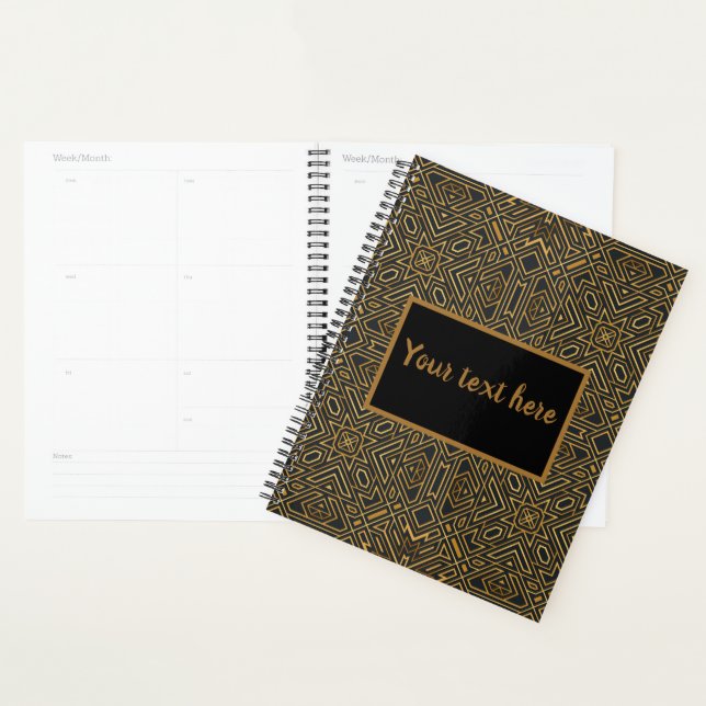 Vintage Black and Gold Mosaic Planner (Display)