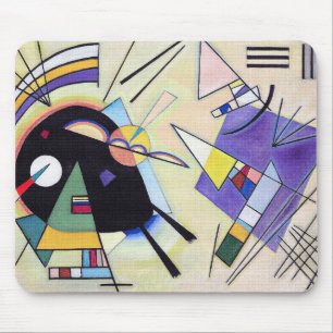 Vintage Black and Violet - Kandinsky Art Mouse Pad