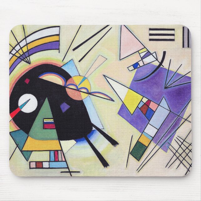 Vintage Black and Violet - Kandinsky Art Mouse Pad (Front)