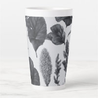 Vintage Black and White Botanical design large