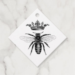 Vintage Black and White Bride to Bee Favour Tags