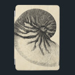 Vintage Black and White Conch Shell iPad Mini Cover<br><div class="desc">Get this unique black and white Conch seashell image on your next product. This amazing,  sepia background with a Black and White Conch will look great on anything. Take the beach with you everywhere you go.</div>