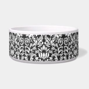 Vintage Black and White Damask Lace Brocade