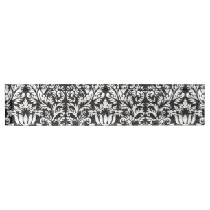 Vintage Black and White Damask Lace Brocade Nameplate