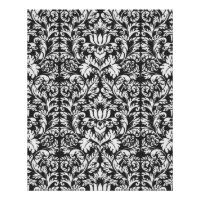Vintage Black and White Damask Lace Brocade