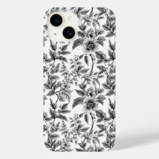 Vintage Black and White Floral Pattern Ferns Case-Mate iPhone 14 Case