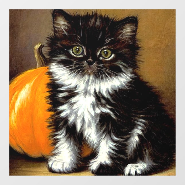 Vintage Black and White Halloween Cat (Sheet)