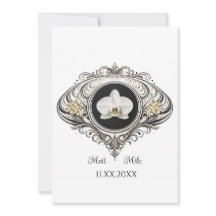 vintage black and white orchid gay wedding