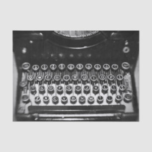 Vintage Black and White Typewriter Tissue Paper