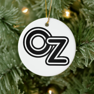 Vintage Black and White Wizard of Oz Fairy Tale Ceramic Tree Decoration