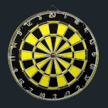 Vintage black and yellow dartboard<br><div class="desc">Vintage black and yellow dartboard. Custom dart board with rustic distressed design. Great for home,  office,  party etc. Colours can be changed.</div>