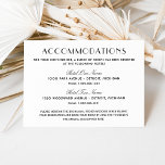 Vintage Black Art Deco Wedding Accommodations Enclosure Card<br><div class="desc">Vintage style wedding accommodation card cards feature elegant and glamourous art deco style fonts,  a classic black and white colour scheme,  and text that can be personalised for your specific needs.  This version includes two hotels and reservation information.</div>