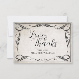 Vintage Black Art Deco Wedding ThankYou