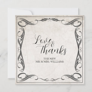 Vintage Black Art Deco Wedding ThankYou